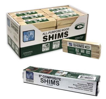 wood and composite shim packs